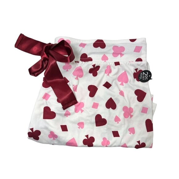 Wildfox Intimates Womens Red White Hearts Soft Shorty Pajamas 2 Pc Set Sz XL New - Picture 4 of 14